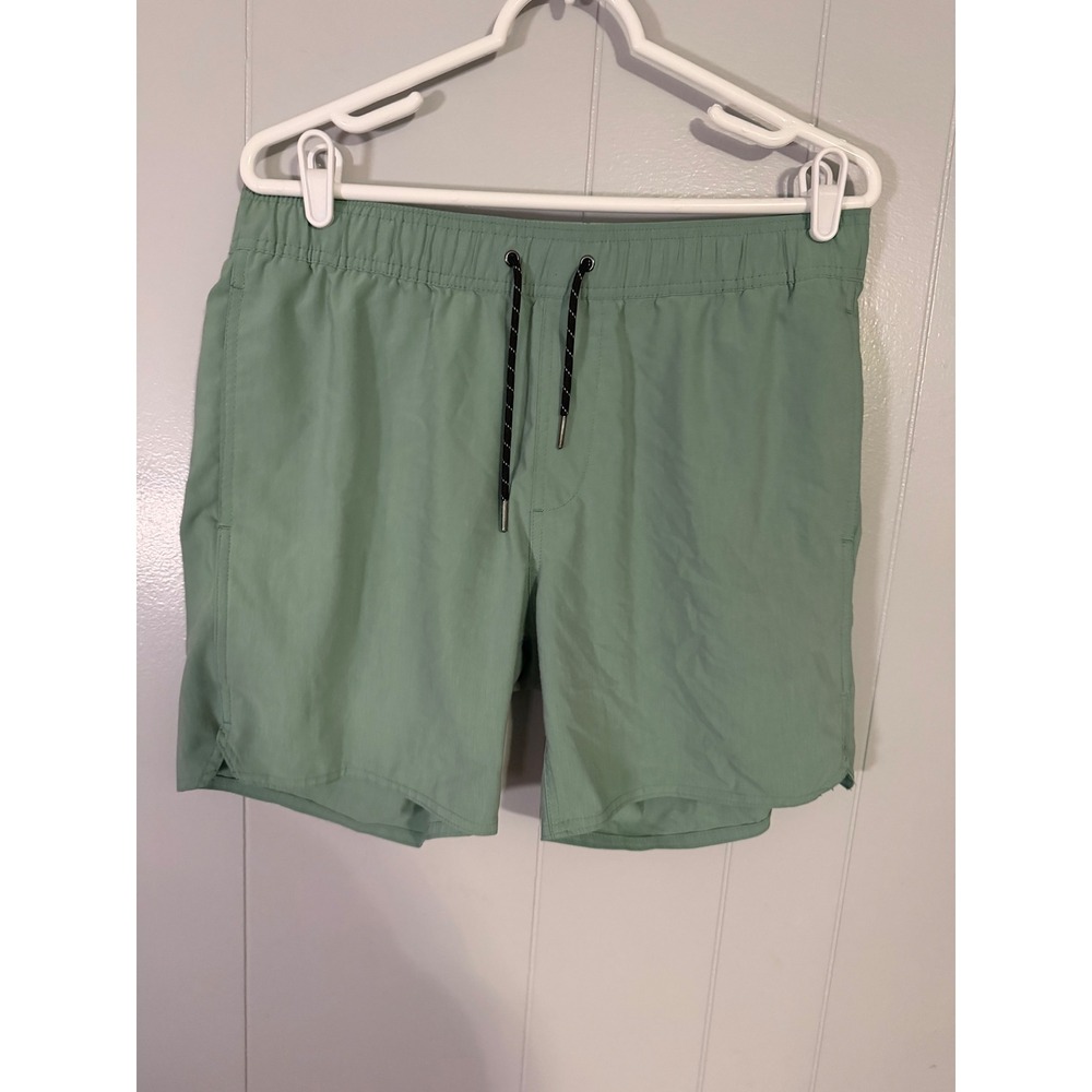 Departwest Hybrid Shorts Mens Size M Green Drawstring Elastic Waist Swim Trunks